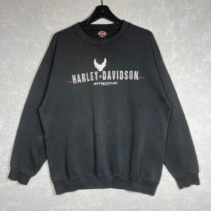 VTG Harley Davidson Crewneck Sweatshirt 1992 Holoubek Hartford, CT Mens XL Black